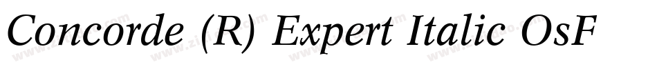 Concorde (R) Expert Italic OsF字体转换